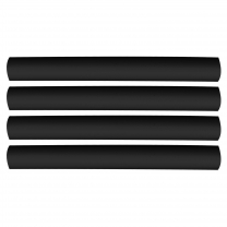 Flexible Dual Wall Adhesive-lined Heat Shrink Tubing 3:1 Black 1/2" ID - 12" Inch 4 Pack