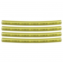Tinted Semi-Rigid Adhesive-lined Heat Shrink Tubing 3:1 Yellow .360" ID 12-10 AWG - 12" Inch 4 Pack