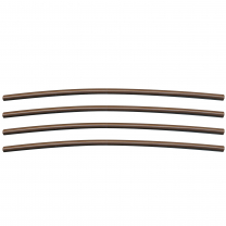 Semi-Rigid Adhesive-Lined Heat Shrink Tubing 2.5:1 Brown 1/8" ID 24-18 AWG - 12" Inch 4 Pack