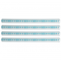 Clear High Adhesive Flow Lined Heat Shrink Tubing 4:1 Blue .350" ID 20-8 AWG - 12" Inch 4 Pack