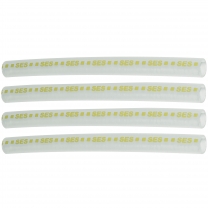 Clear High Adhesive Flow Lined Heat Shrink Tubing 4:1 Yellow .450" ID 14-4 AWG - 12" Inch 4 Pack