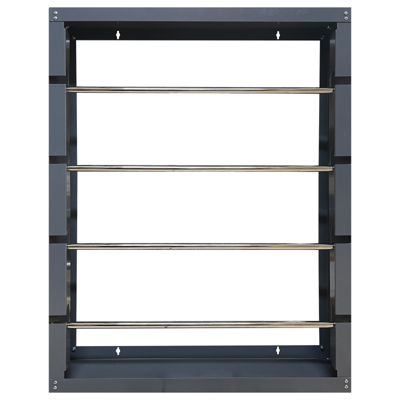 3-WIRE SECONDARY RACK, HEAVY DUTY 9 GAUGE (.148), NON-EXTENDED BACK with 3  ANSI 53-2 GRAY SPOOL INSULATORS, T2070109