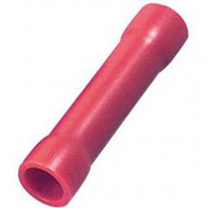 Vinyl Insulated Red Butt Connector 22-18 Gauge - 100 Pack