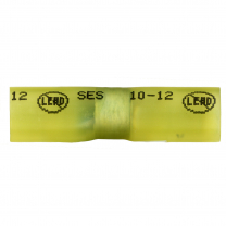 Elektralink Heat Shrink & Solder Yellow Butt Connector Terminal 12-10 Gauge - 50 Pack