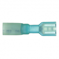 Heat Shrink & Crimp Blue Fully Insulated Female Quick Disconnect 16-14 Gauge .250 Tab - 500 Pack