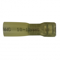 Heat Shrink & Crimp Yellow Fully Insulated Female Quick Disconnect 8 Gauge .250 Tab - 500 Pack