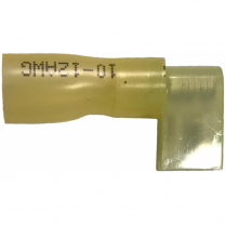 Heat Shrink & Crimp Yellow Female Flag Terminal Quick Disconnect 12-10 Gauge .250 Tab - 500 Pack