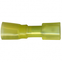 Heat Shrink & Crimp Yellow Fully Insulated Male Quick Disconnect 12-10 Gauge .187 Tab - 100 Pack