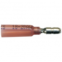 Heat Shrink & Crimp Red Male Bullet Connector 22-18 Gauge .157 Tab - 100 Pack
