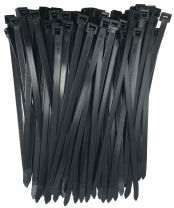Heavy Duty Black 8" Inch Cable Ties 120 lbs - 100 Pack