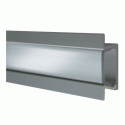 1M TRACK - SILVER ANODIZED ALUMINUM - CLEAR FLUSH MOUNT