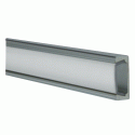 1M TRACK - SILVER ANODIZED ALUMINUM - FROSTED SURFACE MOUNT