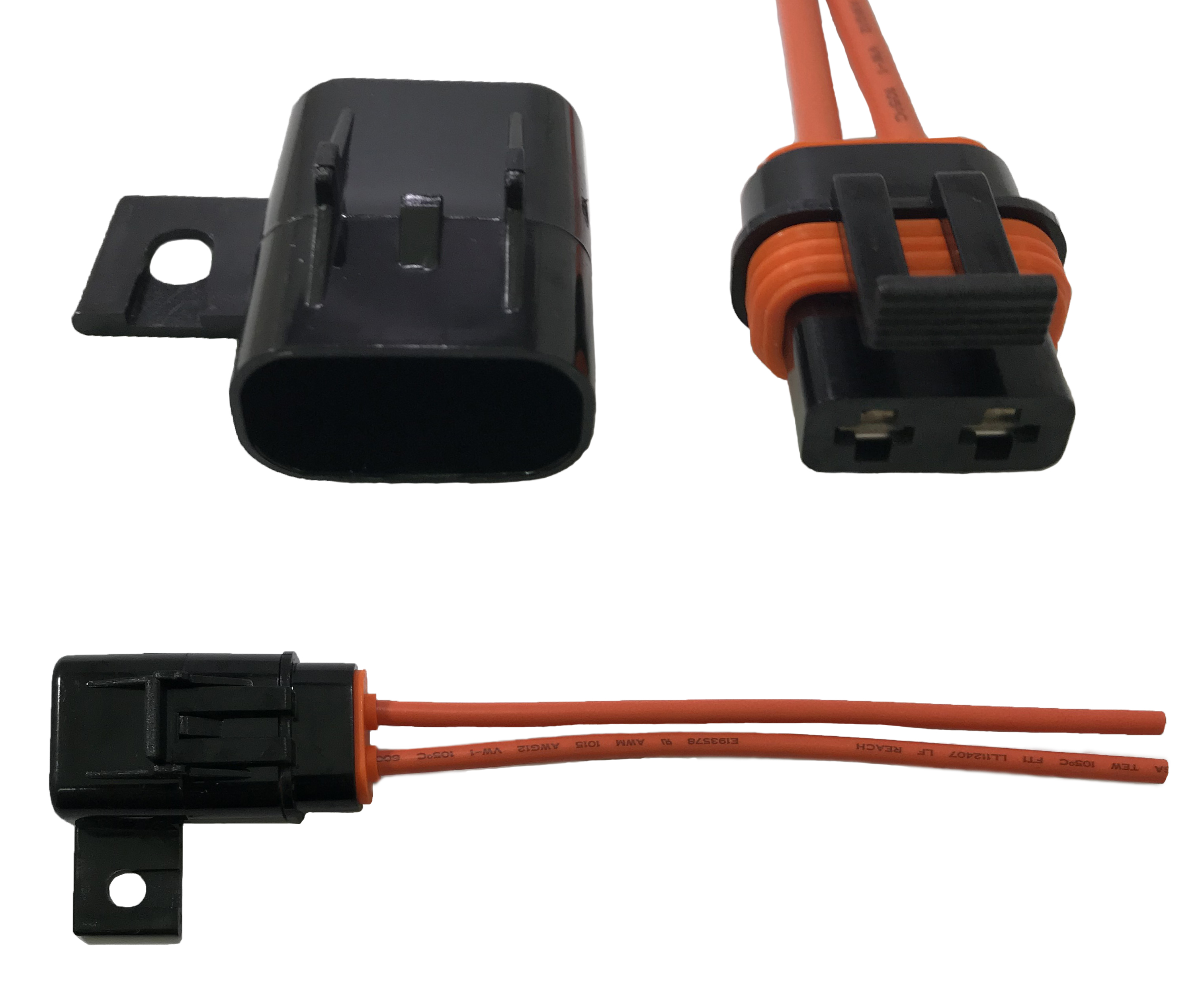 5 Pack 12 AWG Inline Wiring Harness ATC/ATO Holder with Fuse Blade Plug Socket