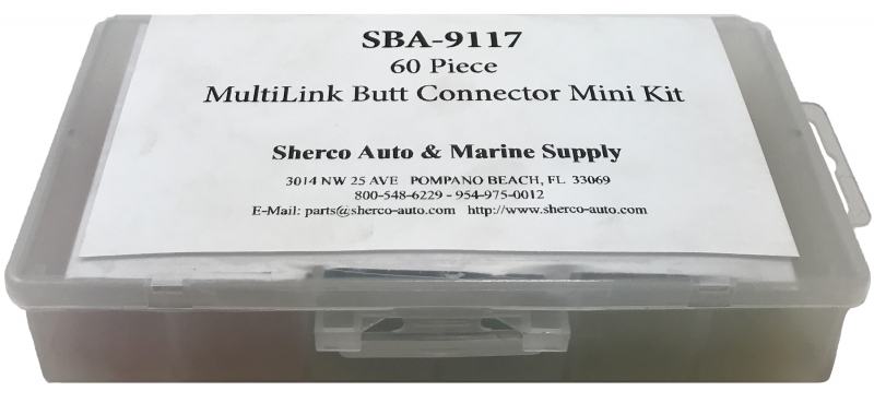 Multilink Heat Shrink Crimp & Solder Butt Splice Connector Assortment Kit 60 