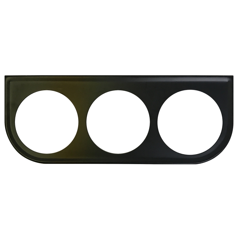 Sherco-Auto Universal Metal Black Under Dash Triple Gauge Mounting Panel 2-1/16 Inch Tripple Hole 