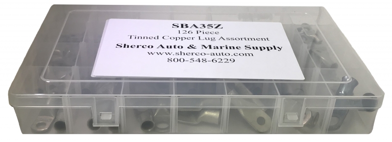 10 Pack Crimp Supply 2/0 AWG Tinned Seamless Marine Lugs 5/16" Post 