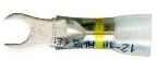 Optiseal Clear Heat Shrink & Crimp Yellow Spade Terminal 12-10 Gauge #10 Stud - 500 Pack