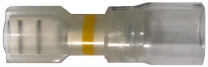Optiseal Clear Heat Shrink & Crimp Yellow Female Quick Disconnect 12-10 Gauge .250 Tab - 50 Pack