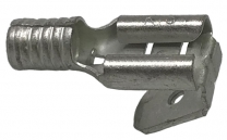Non-Insulated Piggy Back Terminal Quick Disconnect Connector 12-10 Gauge .250 Tab - 100 Pack