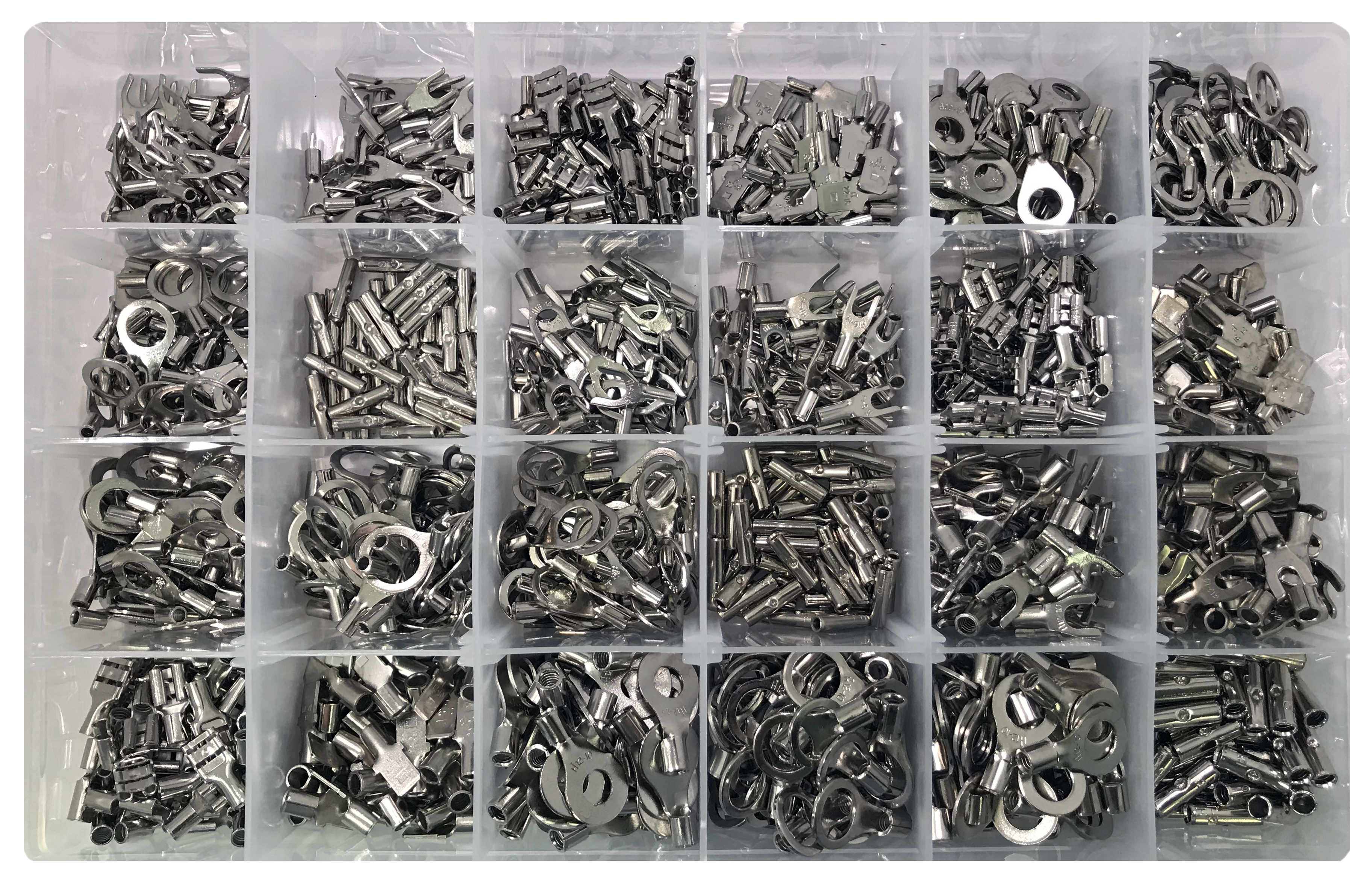 1900pcs 5 Models Non Insulated Electrical Crimp Cord Wire End Terminal #K 