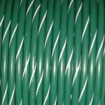 Primary Tracer Marine Tinned Copper 22 Gauge x 100 FT Spool - Green Wire & White Stripe - USA